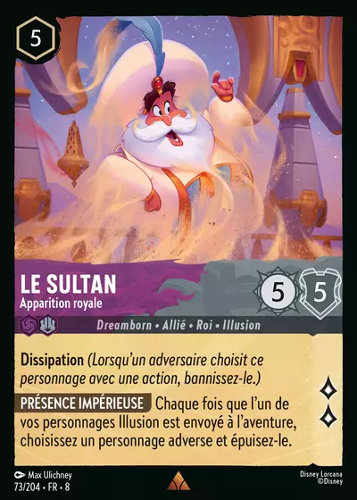 image-cartes-a-collectionner-lorcana-disney-game-tcg-lorcanacards-73-204-fr-8-le-sultan-apparition-royale